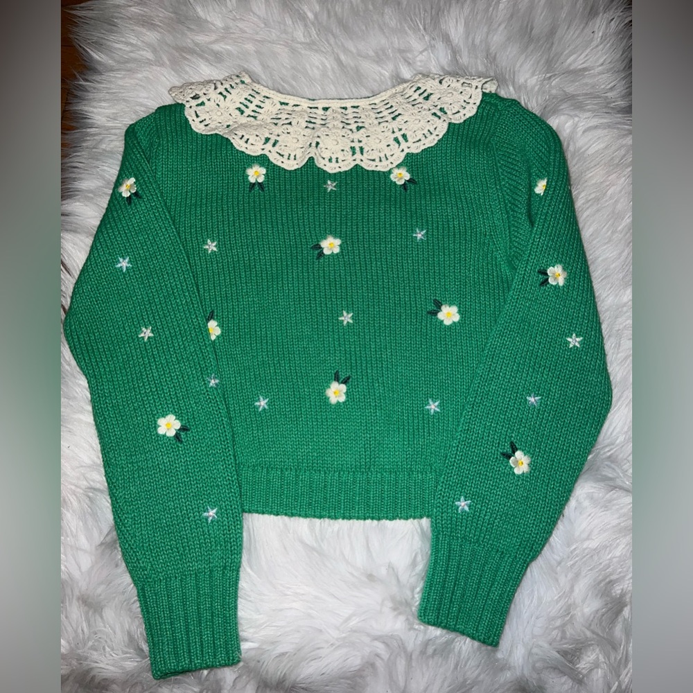 ZARA Embroidered Knit Sweater - Picture 5 of 10